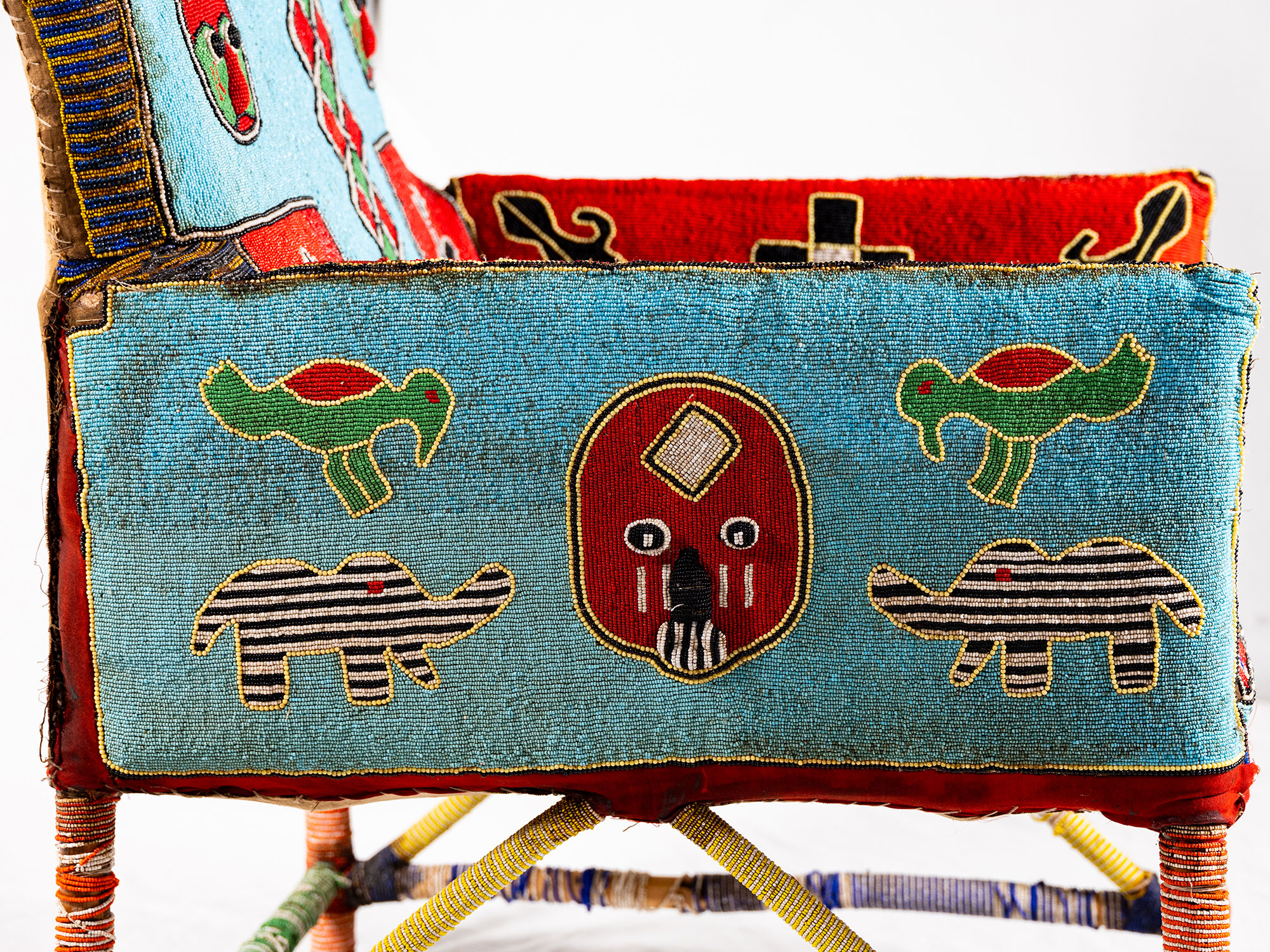 Beaded chief's chair